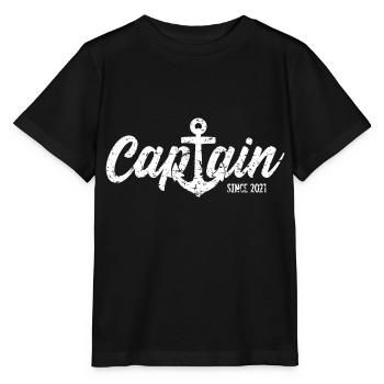 CAPTAIN SINCE 2021 KAPITÄN - Stanley/Stella MINI CREATOR Kids’ T-Shirt - black - Front - Mikhail (115cm)