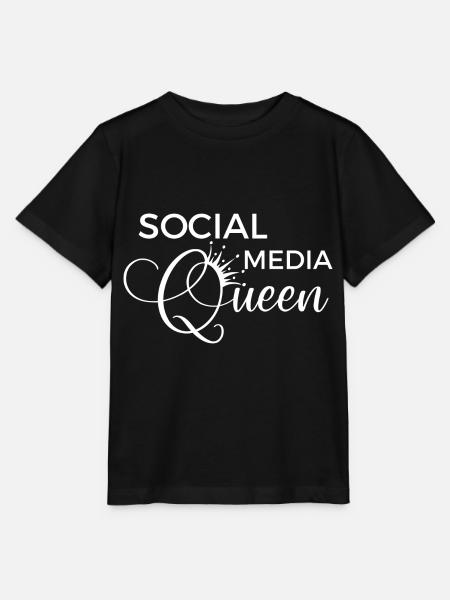 Social Media Queen - Stanley/Stella Kinder T-Shirt MINI CREATOR  - Schwarz