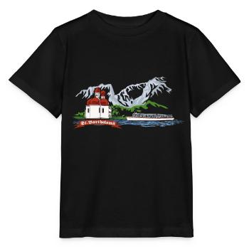 St. Bartholomä Péninsule de Hirschau Königssee - T-shirt bio MINI CREATOR Stanley/Stella Enfant - noir - Devant - Mikhail (115cm)