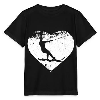 Wasserskier Wasserski Wasserskifahrer - Stanley/Stella Kinder T-Shirt MINI CREATOR  - Schwarz - Vorne - Mikhail (115cm)