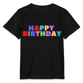 Happy Birthday Geburtstagsgruß Geburtstagsgeschenk - Stanley/Stella Kinder T-Shirt MINI CREATOR  - Schwarz - Vorne - Mikhail (115cm)