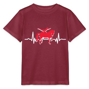 Herzfrequenzreiten - Stanley/Stella Kinder T-Shirt MINI CREATOR  - Burgunderrot - Vorne - Kain (125cm)