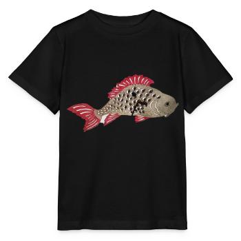 carpe koi, carpe, carpe, poisson - T-shirt bio MINI CREATOR Stanley/Stella Enfant - noir - Devant - Mikhail (115cm)