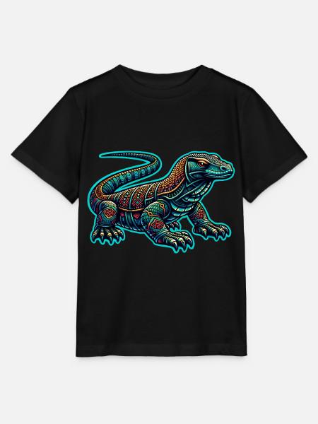Komodo Dragon - Stanley/Stella Kinder T-Shirt MINI CREATOR - Schwarz