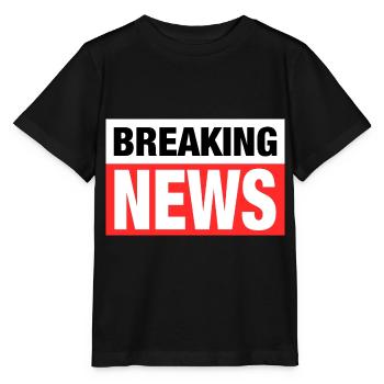 News saying - Stanley/Stella MINI CREATOR Kids’ T-Shirt - black - Front - Mikhail (115cm)