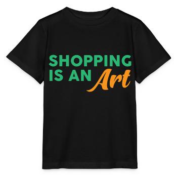 Shopping is an art - Stanley/Stella Kinder T-Shirt MINI CREATOR  - Schwarz - Vorne - Mikhail (115cm)