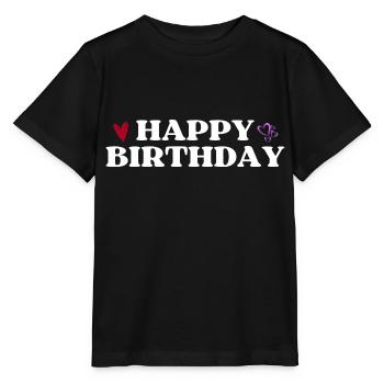 Happy Birthday - Stanley/Stella MINI CREATOR Kids’ T-Shirt - black - Front - Mikhail (115cm)