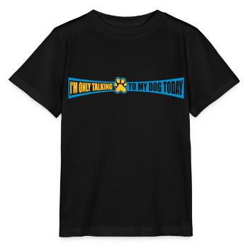only talking to dog - Stanley/Stella MINI CREATOR Kids’ T-Shirt - black - Front - Mikhail (115cm)
