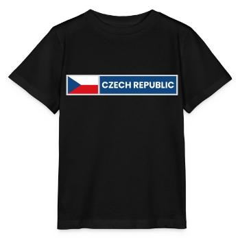 Czech National Flag - Stanley/Stella MINI CREATOR Kids’ T-Shirt - black - Front - Mikhail (115cm)
