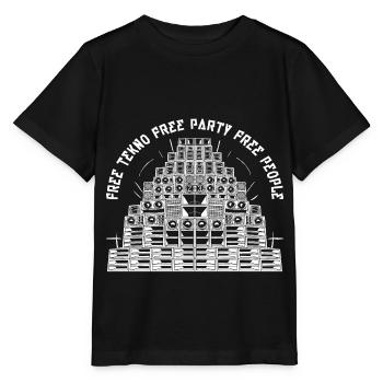 Free Tekno Free Party Free People - Stanley/Stella MINI CREATOR Kids’ T-Shirt - black - Front - Mikhail (115cm)