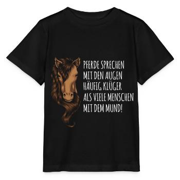 Schöner Pferd Spruch, Pferdesport Geschenk - Stanley/Stella Kinder T-Shirt MINI CREATOR  - Schwarz - Vorne - Mikhail (115cm)