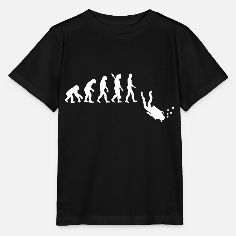 Funny Diver Evolution - Scuba Diving - Stanley/Stella MINI CREATOR Kids’ T-Shirt - black