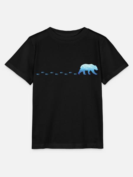 Laufender Eisbär - Stanley/Stella Kinder T-Shirt MINI CREATOR - Schwarz