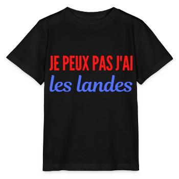 Je peux pas j'ai Les landes - T-shirt bio MINI CREATOR Stanley/Stella Enfant - noir - Devant - Mikhail (115cm)