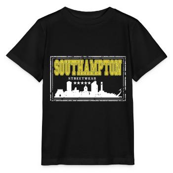 Southampton Angleterre UK City Skyline Accueil Amour - T-shirt bio MINI CREATOR Stanley/Stella Enfant - noir - Devant - Mikhail (115cm)