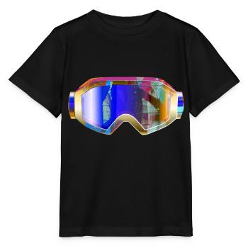 Lunettes de ski,Ski,Ski,Snowboard,Graffiti - T-shirt bio MINI CREATOR Stanley/Stella Enfant - noir - Devant - Mikhail (115cm)