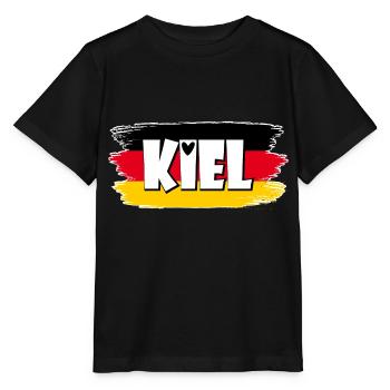Drapeau de Kiel, Allemagne - T-shirt bio MINI CREATOR Stanley/Stella Enfant - noir - Devant - Mikhail (115cm)