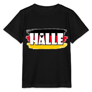 Hall, Ville, Allemagne, Drapeau - T-shirt bio MINI CREATOR Stanley/Stella Enfant - noir - Devant - Mikhail (115cm)