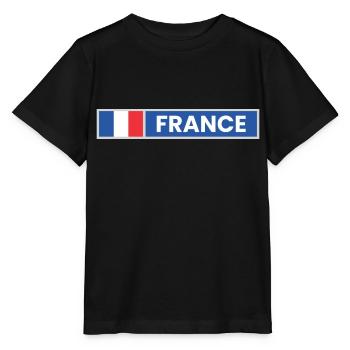 France National Flag - Stanley/Stella MINI CREATOR Kids’ T-Shirt - black - Front - Mikhail (115cm)