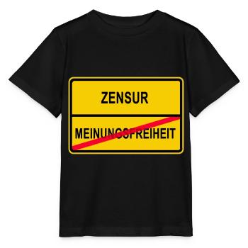 Censure - Liberté d’expression - T-shirt bio MINI CREATOR Stanley/Stella Enfant - noir - Devant - Mikhail (115cm)