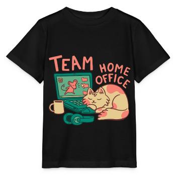 Team Home Office Chat - T-shirt bio MINI CREATOR Stanley/Stella Enfant - noir - Devant - Mikhail (115cm)