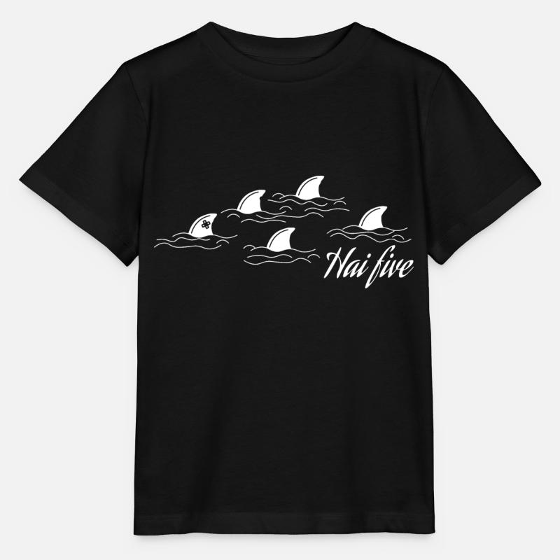 Hai Five - Haifisch Geschenk - Stanley/Stella Kinder T-Shirt MINI CREATOR - Schwarz