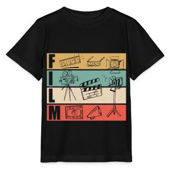 Réalisateurs de films Réalisateur - T-shirt bio MINI CREATOR Stanley/Stella Enfant - noir - Devant - Mikhail (115cm)