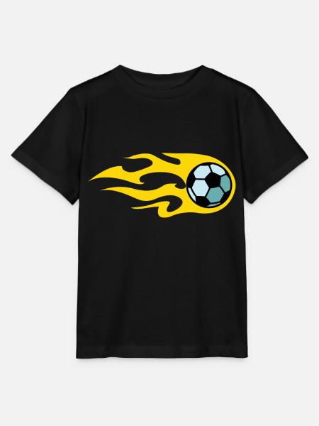 soccer fire - Stanley/Stella Kinder T-Shirt MINI CREATOR - Schwarz
