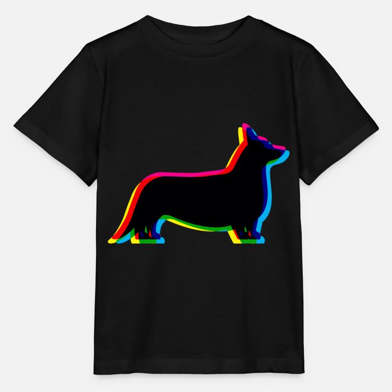 CMYK Welsh Corgi Cardigan - Stanley/Stella Kinder T-Shirt MINI CREATOR  - Schwarz