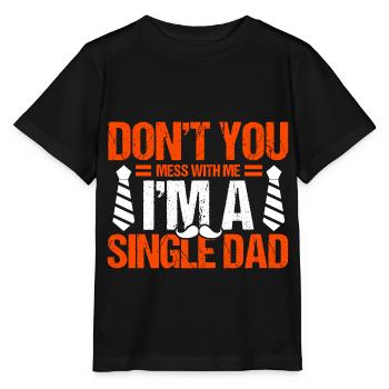 Ne vous allongez pas avec moi le jour de la fête des pères - T-shirt bio MINI CREATOR Stanley/Stella Enfant - noir - Devant - Mikhail (115cm)