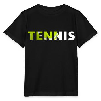 Tennis-originelle Geschenkidee - Stanley/Stella Kinder T-Shirt MINI CREATOR  - Schwarz - Vorne - Mikhail (115cm)