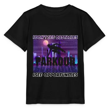 Parkour Freerunner Traceur Le Parcour gift idea - Stanley/Stella MINI CREATOR Kids’ T-Shirt - black - Front - Mikhail (115cm)