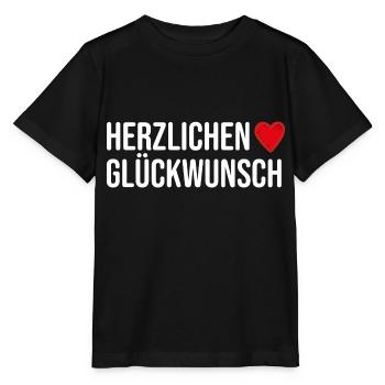 Herzlichen Glückwunsch Herzlich Geschenkidee - Stanley/Stella Kinder T-Shirt MINI CREATOR  - Schwarz - Vorne - Mikhail (115cm)