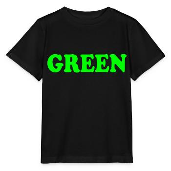 Green - Stanley/Stella Kinder T-Shirt MINI CREATOR  - Schwarz - Vorne - Mikhail (115cm)