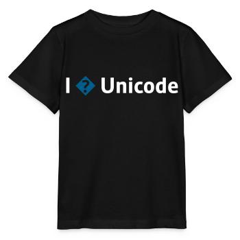 I Love Unicode / I Hate Unicode / I ? Unicode - Stanley/Stella MINI CREATOR Kids’ T-Shirt - black - Front - Mikhail (115cm)