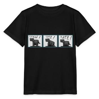 Chien chiens toutou - T-shirt bio MINI CREATOR Stanley/Stella Enfant - noir - Devant - Mikhail (115cm)