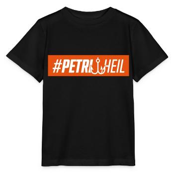 angelhaken petri heil - Stanley/Stella Kinder T-Shirt MINI CREATOR  - Schwarz - Vorne - Mikhail (115cm)