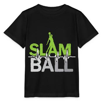 Slam Ball Slamball Basketball Basketballer Sport - Stanley/Stella Kinder T-Shirt MINI CREATOR  - Schwarz - Vorne - Mikhail (115cm)
