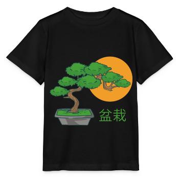 Bonsai Petit arbre - T-shirt bio MINI CREATOR Stanley/Stella Enfant - noir - Devant - Mikhail (115cm)