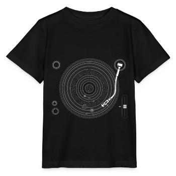 Solar System Turntable - Stanley/Stella MINI CREATOR Kids’ T-Shirt - black - Front - Mikhail (115cm)