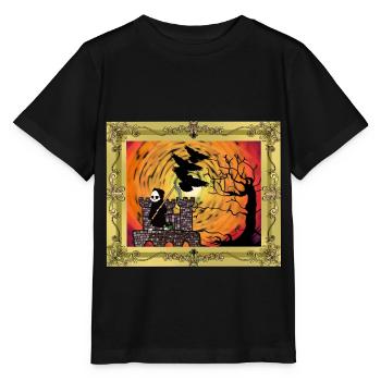 Horreur Moyen Âge Château Forteresse Faucheuse Mort - T-shirt bio MINI CREATOR Stanley/Stella Enfant - noir - Devant - Mikhail (115cm)