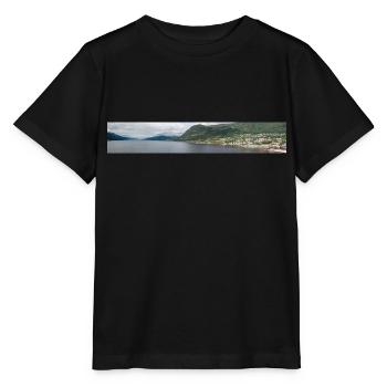 Nordfjordeid Vue panoramique depuis le port de Norvège - T-shirt bio MINI CREATOR Stanley/Stella Enfant - noir - Devant - Mikhail (115cm)