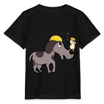 Hausmeister Handwerker Berufe Hund Hamster Job - Stanley/Stella Kinder T-Shirt MINI CREATOR  - Schwarz - Vorne - Mikhail (115cm)