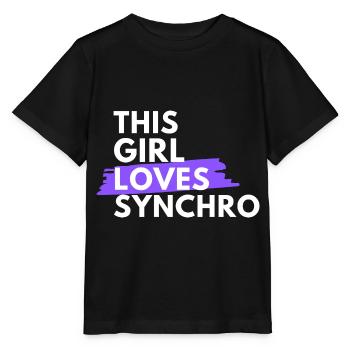 This girl loves synchro. - Stanley/Stella MINI CREATOR Kids’ T-Shirt - black - Front - Mikhail (115cm)