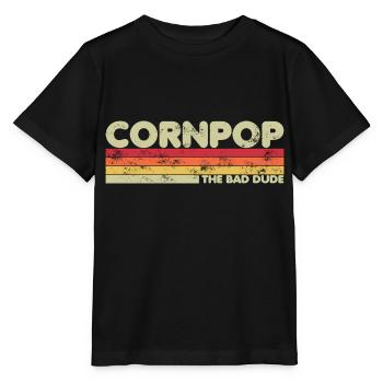 Corn Pop était un mauvais mec Retro Cornpop Meme - T-shirt bio MINI CREATOR Stanley/Stella Enfant - noir - Devant - Mikhail (115cm)