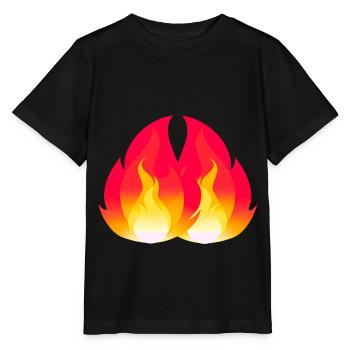 Flame Flame Burning Fire - Stanley/Stella MINI CREATOR Kids’ T-Shirt - black - Front - Mikhail (115cm)