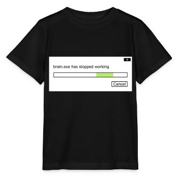brain.exe a cessé de fonctionner en disant brain brain .exe - T-shirt bio MINI CREATOR Stanley/Stella Enfant - noir - Devant - Mikhail (115cm)