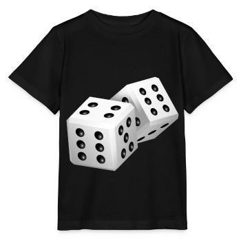 Deux dés - T-shirt bio MINI CREATOR Stanley/Stella Enfant - noir - Devant - Mikhail (115cm)