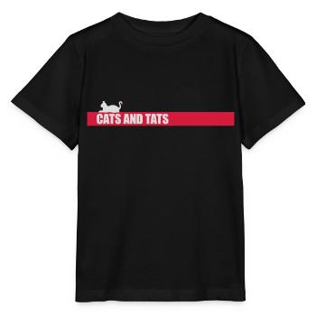 cats and tats Zitat - Stanley/Stella Kinder T-Shirt MINI CREATOR  - Schwarz - Vorne - Mikhail (115cm)