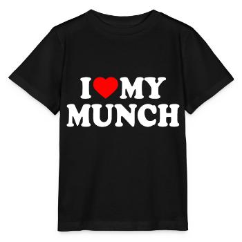 I love my munch - Stanley/Stella MINI CREATOR Kids’ T-Shirt - black - Front - Mikhail (115cm)